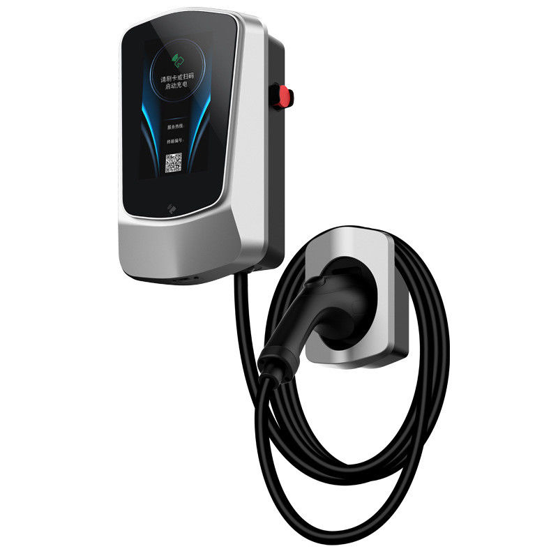 Commerciële elektrische voertuigladers Type 2 App Wand EV-ladder 4,3 inch Display