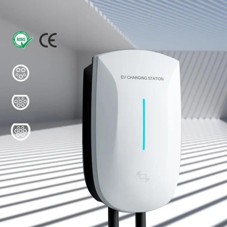 Niveau 2 het Laden van 7kw 11kw 22kw Punt	Snelle Muur Opgezette EV-het Laden Post LEIDENE Indicator