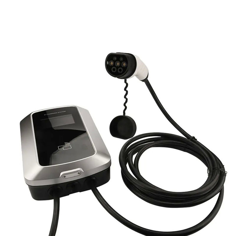 Enig Kanon 16A 32A 4,8“ het Scherm Muur Opgezette EV het Laden Post Verbonden Wifi