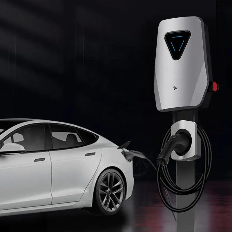 220V snel opladen Single Gun Wall EV Charger met 4,3 inch LED scherm