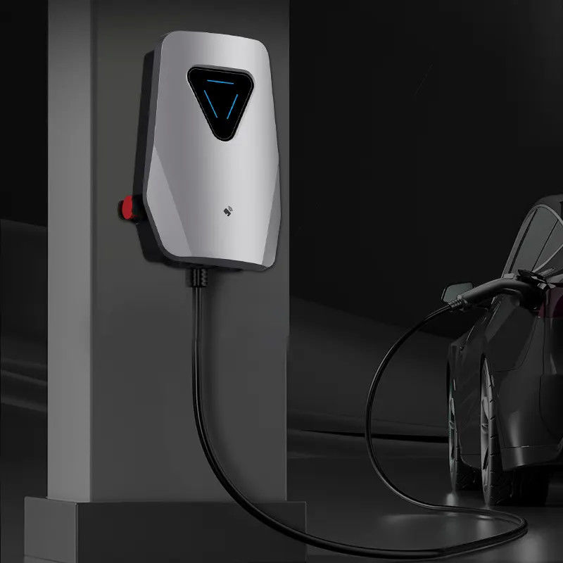 220V snel opladen Single Gun Wall EV Charger met 4,3 inch LED scherm