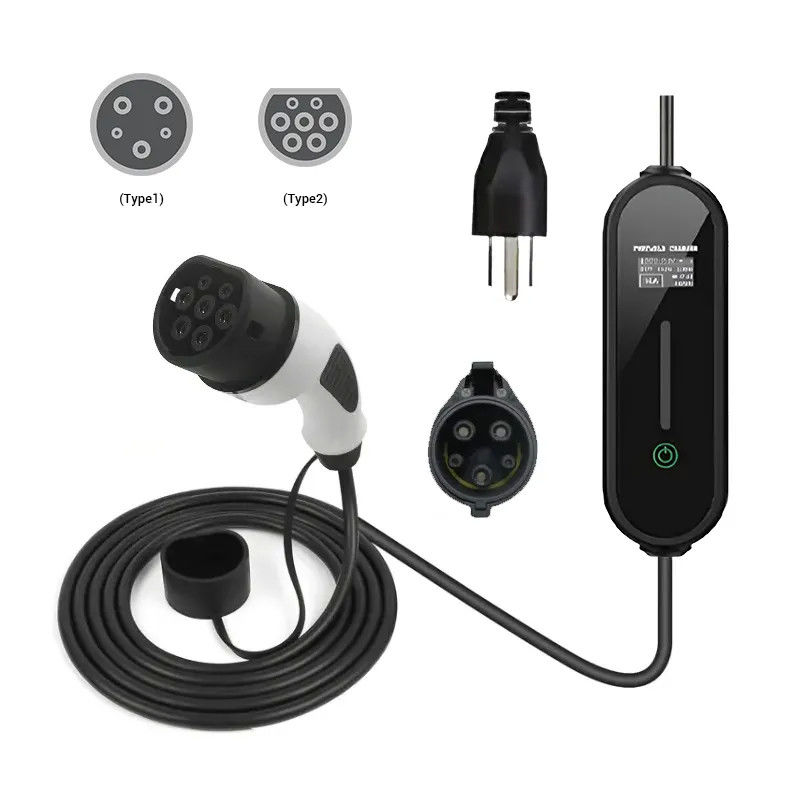 Waterdicht schelp 5 meter kabel 16A LED indicator AC snellader voor EV