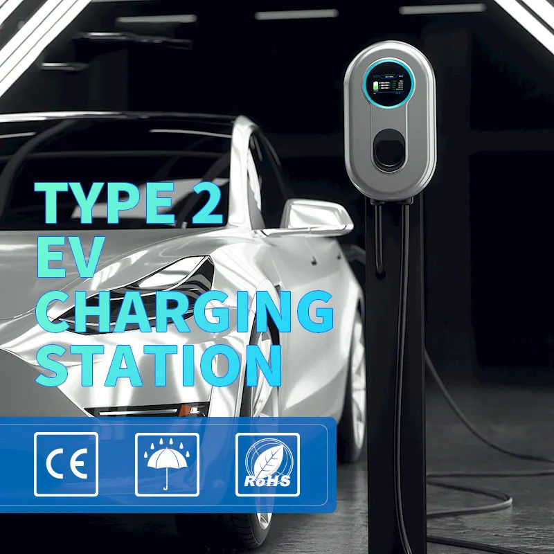 22kw RFID-Kaart 5 Meters Kabel Mobiel Type - 2 EV het Laden Post