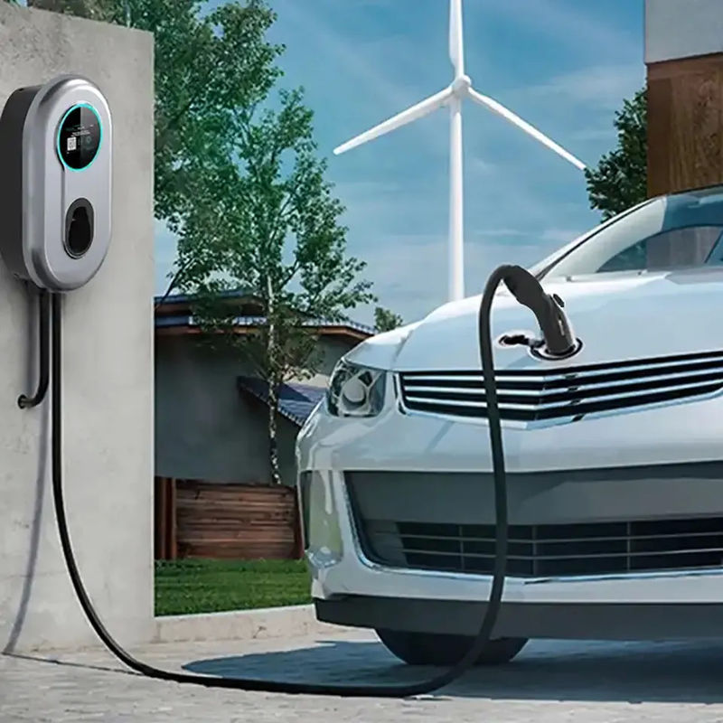 van de de Aanrakingsknoop van 230V 400V zet Draagbaar Niveau 2 de Elektrische Muur van de Autolader het Aan de grond zetten van Bescherming op