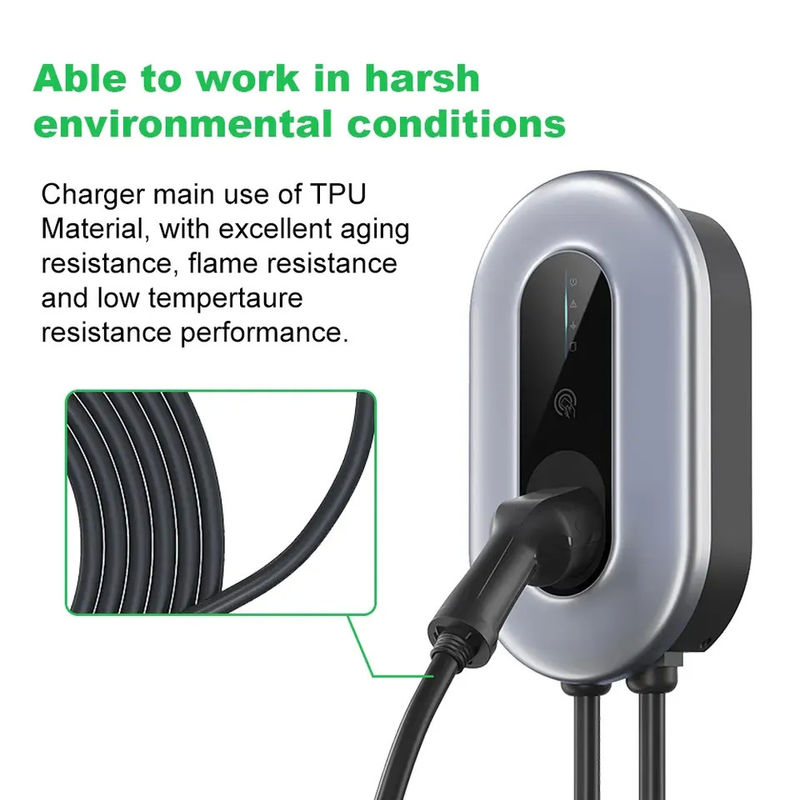 de Faselcd van 7kw 11kw 22kw 3 Schermtype - 2 EV Lader over Temperaturenbescherming