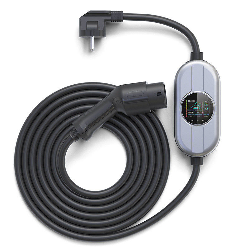 16A 32A 2,5 inch LCD-scherm Draagbaar EV-oplaadstation EV-oplader Type 1 FCC