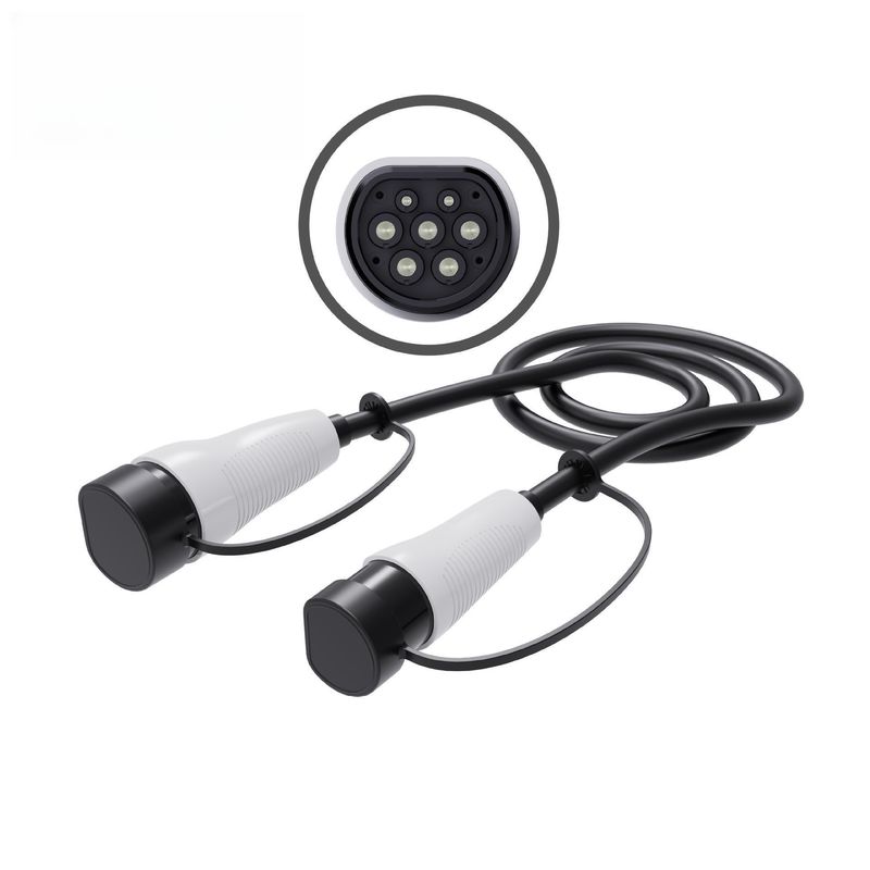3 Type van fase het Dubbele Kanonnen 22kw - het Laden 2 Kabel Draagbare Elektrisch voertuiglader